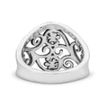 Load image into Gallery viewer, Paw Print Statement Ring, Sterling Silver Journey Paws Ring