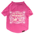 Load image into Gallery viewer, Wrangler Logo Graphic Tee Pink Buckle luxury boutique pet product from Southlake Paws