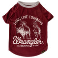 Load image into Gallery viewer, Wrangler Long Live Cowboys Tee Celebrate Western Heritage in Comfort luxury boutique pet product from Southlake Paws