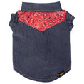 Load image into Gallery viewer, Wrangler Pattern Yoke Denim Shirt Dark Blue luxury boutique pet product from Southlake Paws