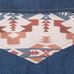 Wrangler® Pattern Yoke Denim Shirt – Medium Blue