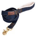Load image into Gallery viewer, Wrangler® Denim and Sherpa Dog Lead – Dark Wash