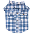 Load image into Gallery viewer, Wrangler Plaid Snap Pocket Shirt Blue Multi luxury boutique pet product from Southlake Paws