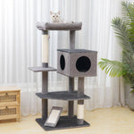 Yara 5 Level Large Cat Tree With Linen Condo