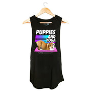 Puppies & Yoga OG Sleeveless Top | Custom Dog Tank | Gift for Dog Moms