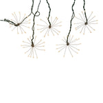 Kurt Adler 75-Light Cluster Burst Classic White Superbright LED Light Set with Green Wire