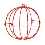 Kurt Adler 8-Inch Red LED Foldable Metal Sphere