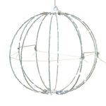 Kurt Adler 12-Inch Cool White Superbright LED Clear Wire Foldable Metal Sphere