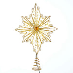 Kurt Adler 15.5-Inch 30-Light Fairy Light Gold Star Tree Topper