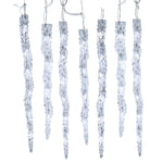 Kurt Adler UL 60-Light Dual Color Pure White/Warm White LED 12-Piece Icicle String Light Set