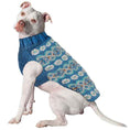 Load image into Gallery viewer, Alpaca Teal Fair Isle Dog Sweater