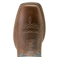Load image into Gallery viewer, Ariat Mens Steadfast Wide Square Toe Leather Cowboy Boot – Comfortable All-Day Western Work Boot