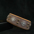 Load image into Gallery viewer, "Aztec" grey dog collar