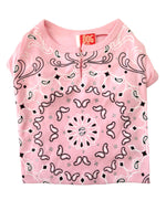 Bandana Dog Tee, Light Pink
