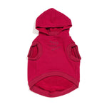 Big Full Heart Animal Hoodie, Tomato + Burgundy