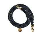 Black Rope Dog Leash, Adjustable & Secure Bolt Snap - Found My Animal