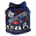 Load image into Gallery viewer, Swiftie Inspired #2 (Large) Denim Dog Jacket for dogs