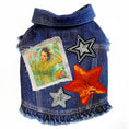 Load image into Gallery viewer, Life of a Showgirl Swiftie inspired Denim Dog Jacket alternate view