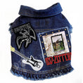 Load image into Gallery viewer, Rock Star - Led Zeppelin - Denim Dog Jacket alternate view