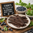 Load image into Gallery viewer, Dehydrated Blueberry Beef Jerky Dog Treats | Organic, Human-Grade, High-Protein (No Preservatives)