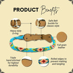 Blue Vogue Sambboho dog collar (rolled)