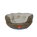 Kitty Kasa Bolster Cat Bed Heathered Brown