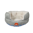 Load image into Gallery viewer, Kitty Kasa Bolster Cat Bed Heathered Grey
