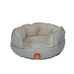 Kitty Kasa Bolster Cat Bed Heathered Teal Grey