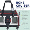 Load image into Gallery viewer, Bone Cruiser Pet Carrier with Removable Wheels and Telescopic Handle