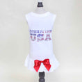 Load image into Gallery viewer, Hello Doggie Born in the USA Dog Cotton Crystal Dress