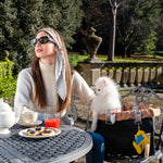 Colored leather dog keychain charm