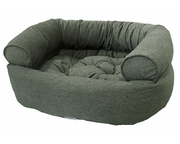 Bowsers Pet Products premium orthopedic donut dog bed in dark gray with plush cushioned sides