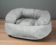 Bowsers Pet Products premium orthopedic donut dog bed in gray with soft cushioned support