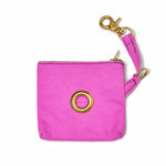 Bright Pink Waxed Canvas Poop Bag Pouch