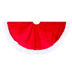Kurt Adler 44-Inch Red Velvet Tree skirt with White Trim