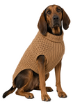 Load image into Gallery viewer, Camel Alpaca Cable Knit Dog Sweater