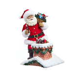 Kurt Adler 10.5-Inch Coca-Cola Santa in Chimney Christmas Tablepiece