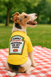 Parisian Pet 'Mustard Licker' Halloween Costume for Dogs & Cats – Adorable Mustard Dog Costume, Pet Halloween Outfit, Yellow