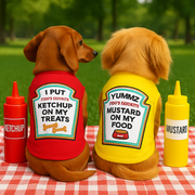 Parisian Pet 'Ketchup Licker' Halloween Dog Costume - Fun Red Outfit for Dogs & Cats
