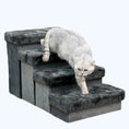 Load image into Gallery viewer, Charcoal Adjustable Pet Stairs with Storage