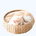 Load image into Gallery viewer, Cozy Nest Handwoven Luxury Cat Bed for Indoor Cats