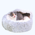 Load image into Gallery viewer, Igloo Enclosed Cat Cave Bed for Indoor Cats