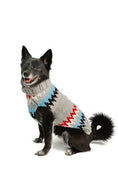 Load image into Gallery viewer, Gray Chevron Dog Sweater