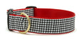 Load image into Gallery viewer, Classic Black Houndstooth Extra Wide Dog Collar 1.5"