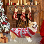 Christmas Deer Print Big Dog Sweater