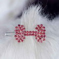 Load image into Gallery viewer, Hello Doggie Crystal Bone Barrette Crystal Bows & Barrettes