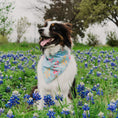 Load image into Gallery viewer, Cyan Wildflowers Dog Bandana