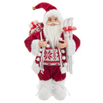 Kurt Adler 12-Inch Standing Christmas Santa with Skis