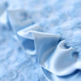 Load image into Gallery viewer, Hello Doggie Baby Ruffle Dog (Blue) Satin Silk Handmade blanket