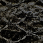 Blanket, Embroidered Roses in Black